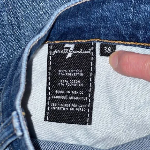 Jeans 7 For All Mankind Austyn size 38 Nice Preowned Condition Bootcut - Picture 4 of 7